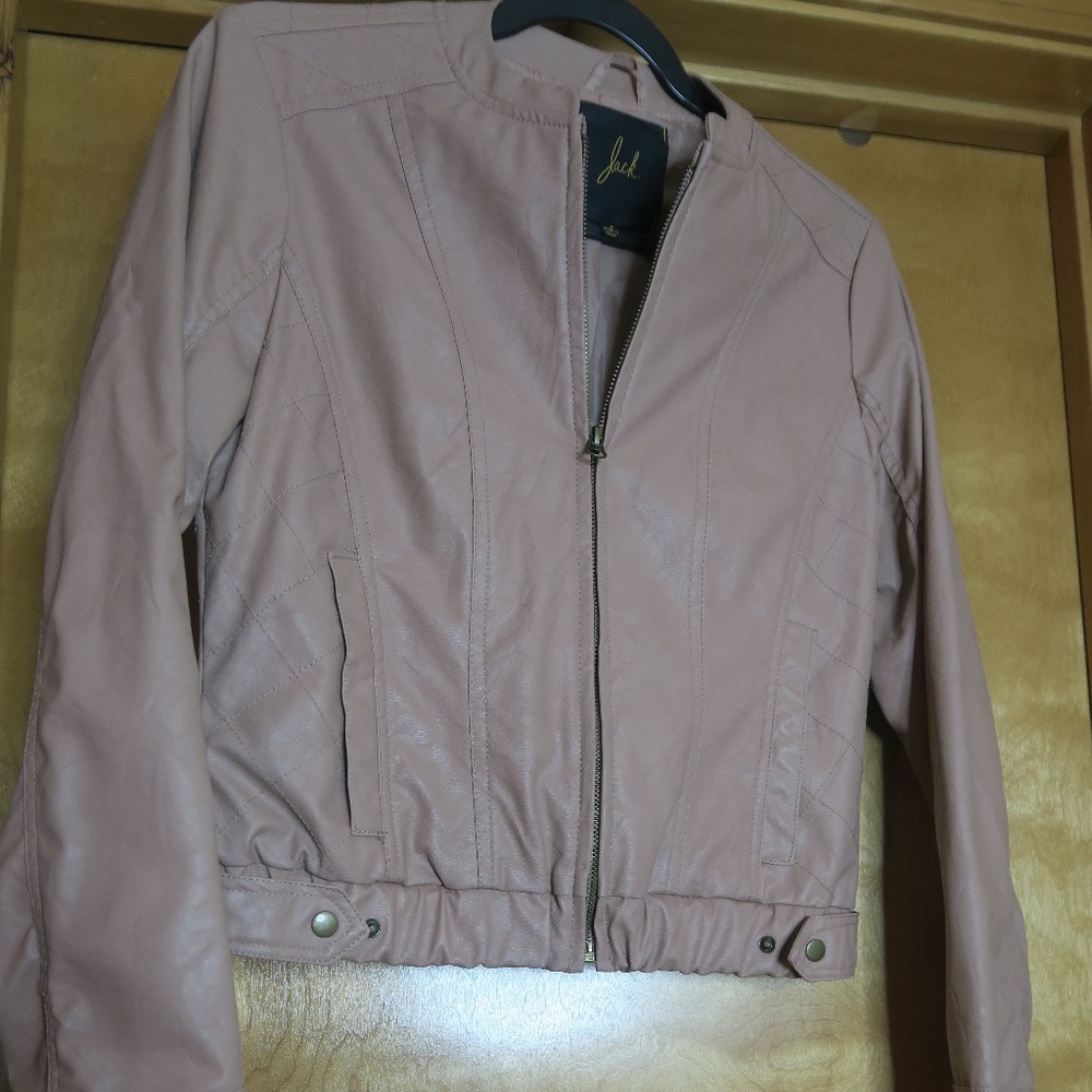 Blush Vegan Leather Jacket